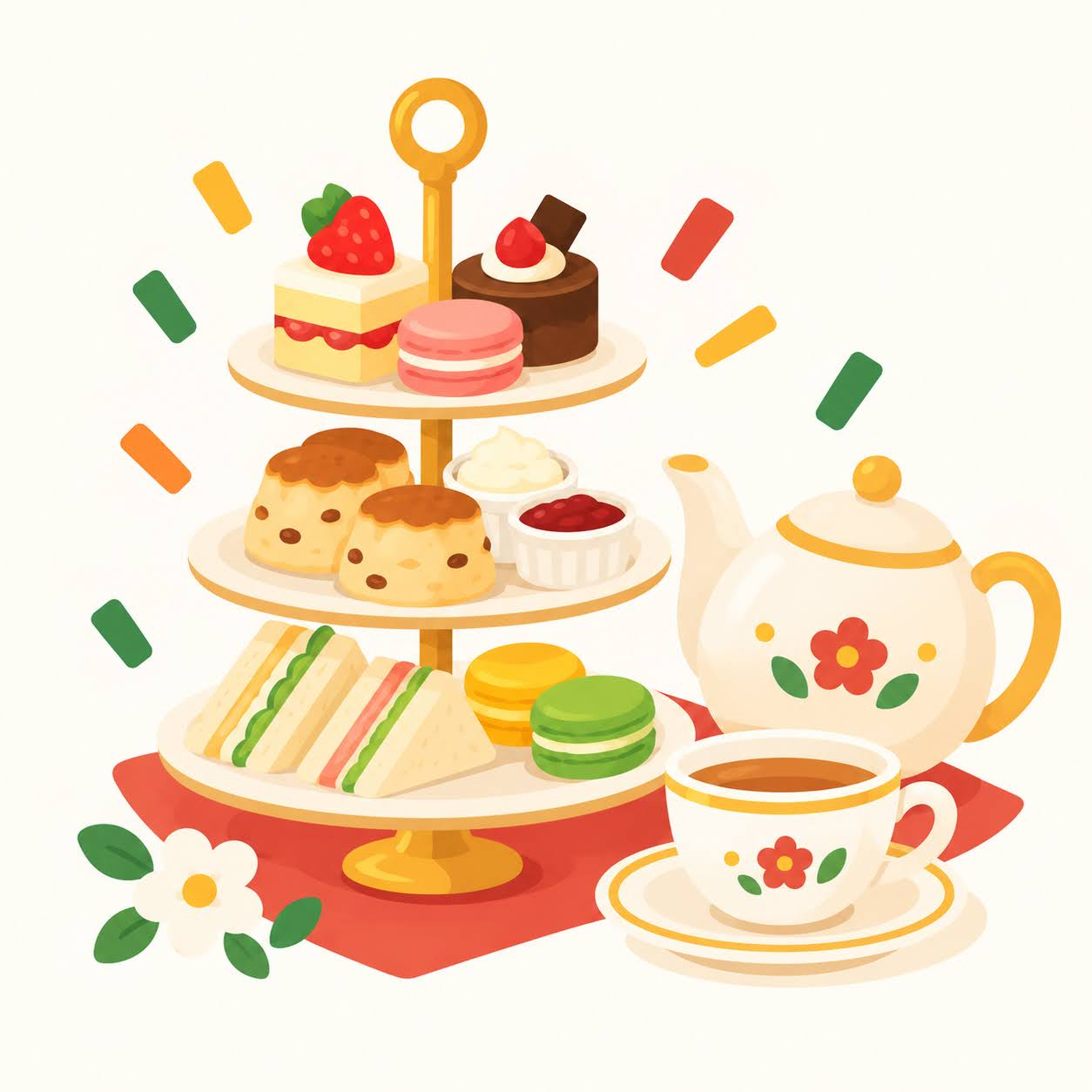 アフタヌーンティーの共通イラスト