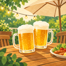 ビアガーデンの共通イラスト